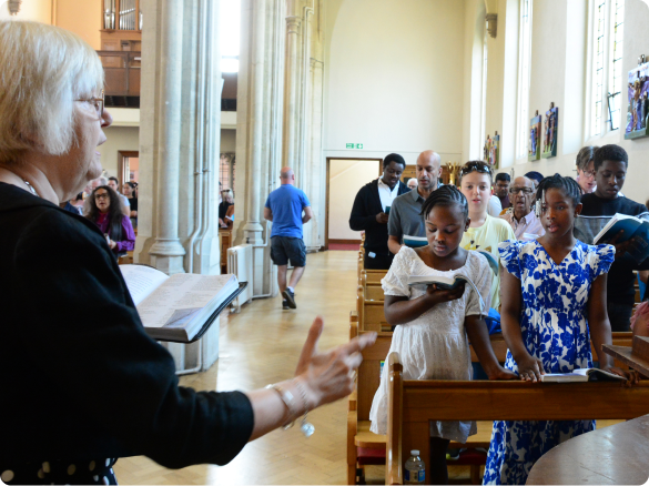 Choir singing